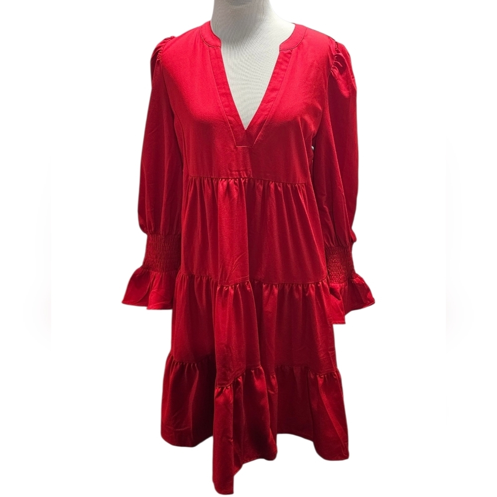 Red Crepe Kenzo Dress POMANDER PLACE TUCKERNUCK - Picture 5 of 5
